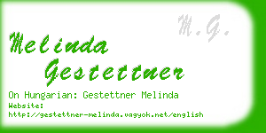 melinda gestettner business card